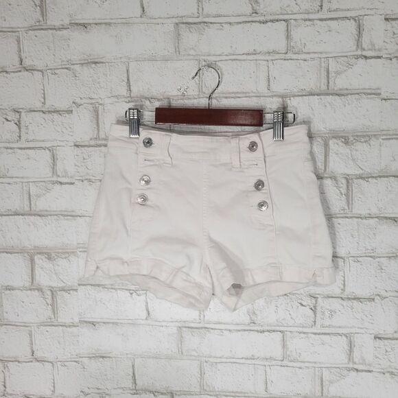 AEO hi-rise shortie white shorts - Picture 4 of 12